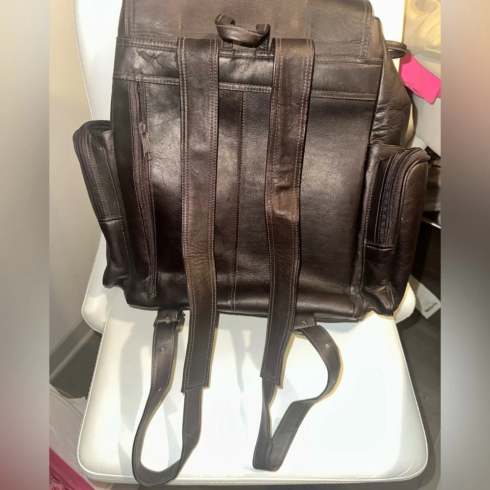 Ecuadorian Brown Leather Men's Backpack